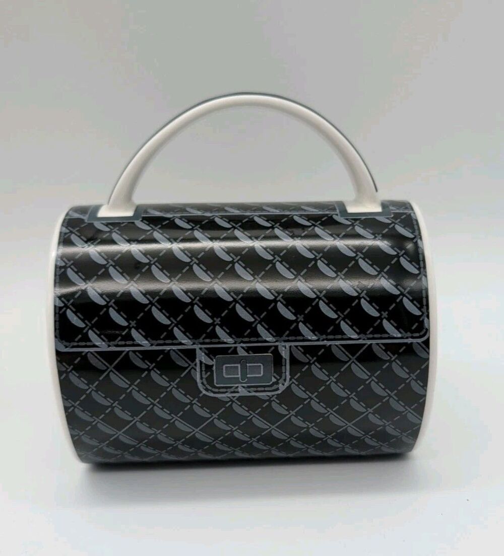Wild Eye Designs Black Quilted Designer Handbag Coffee Mug Purse